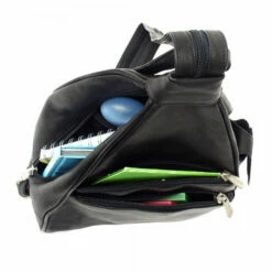 Piel Leather Two Pocket Sling Bag -SAMSONITE Store 9932 blk detail 10