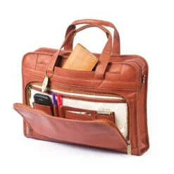 Claire Chase Professional Computer Briefcase Assorted Colors -SAMSONITE Store CC168E PRO COMP BRIEF SADDLE WITH PROPS 2 1