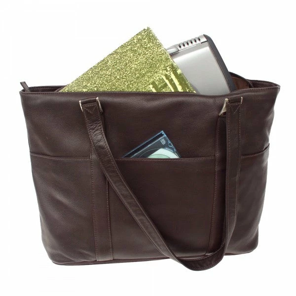 Piel Leather Computer Tote Bag Assorted Colors 11 Piel Leather Computer Tote Bag Assorted Colors - Image 9