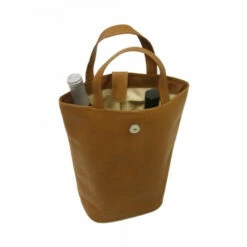 Piel Leather Double Wine Tote Assorted Colors -SAMSONITE Store DOULBE WINE TOTE saddle open