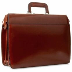 Jack Georges Elements Collection Classic Briefbag Burgundy -SAMSONITE Store ELEMENTS CLASSIC LEATHER BRIEFBAG back