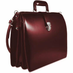 Jack Georges Elements Collection Classic Briefbag With Shoulder Strap Burgundy