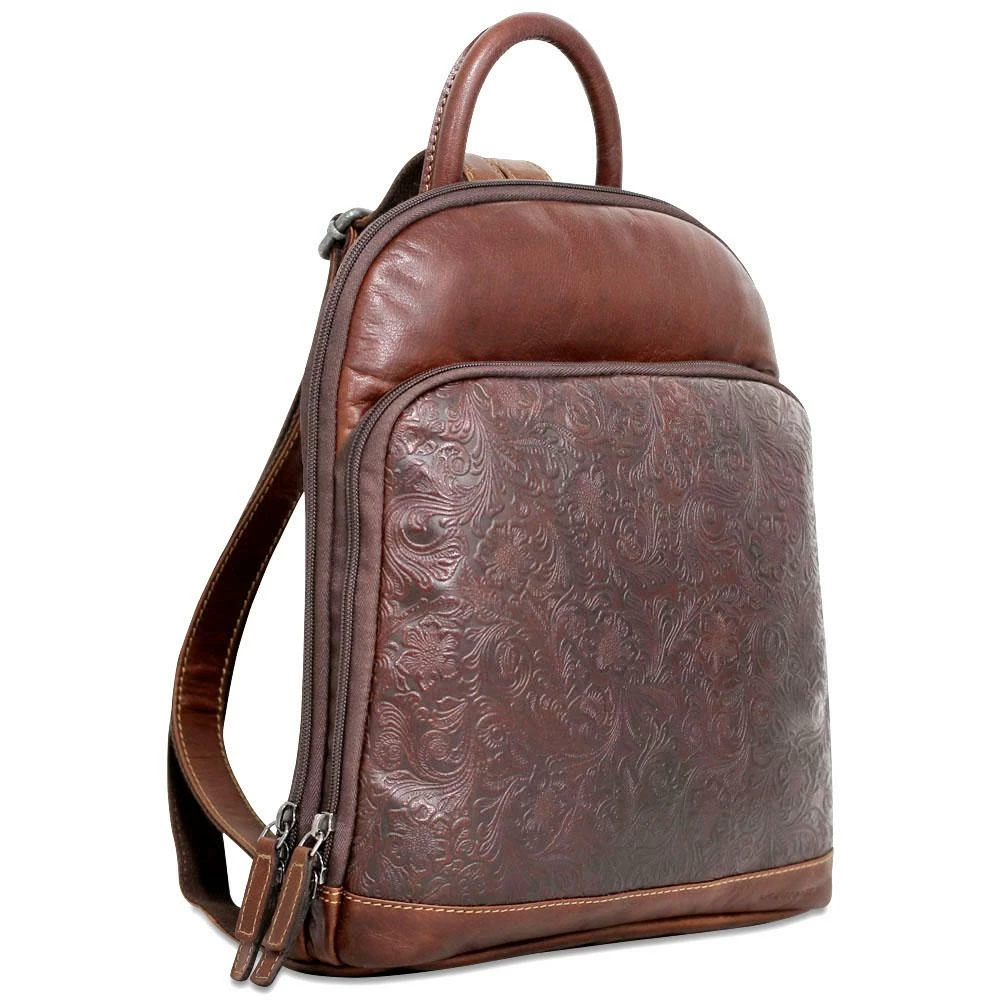 Jack Georges Voyager Floral Small Backpack Brown 3 Jack Georges Voyager Floral Small Backpack Brown