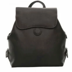 Piel Leather Flap Over Button Backpack Assorted Colors -SAMSONITE Store FLAP OVER BUTTON BACKPACK black