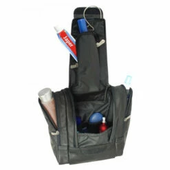 Piel Leather Hanging Travel Toiletry Kit 14 Piel Leather Hanging Travel Toiletry Kit -SAMSONITE Store HANGING TRAVEL TOILETRY KIT black open