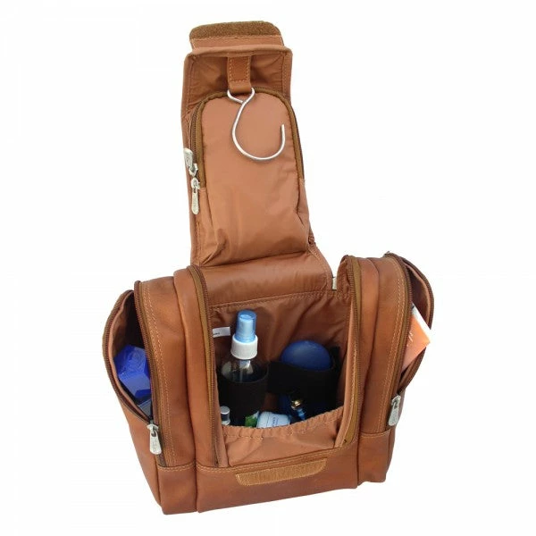 Piel Leather Hanging Travel Toiletry Kit 5 Piel Leather Hanging Travel Toiletry Kit - Image 3