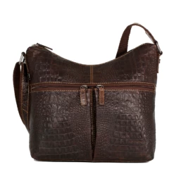 Jack Georges Hornback Croco Hobo Bag 9 Jack Georges Hornback Croco Hobo Bag -SAMSONITE Store HB814 brn front