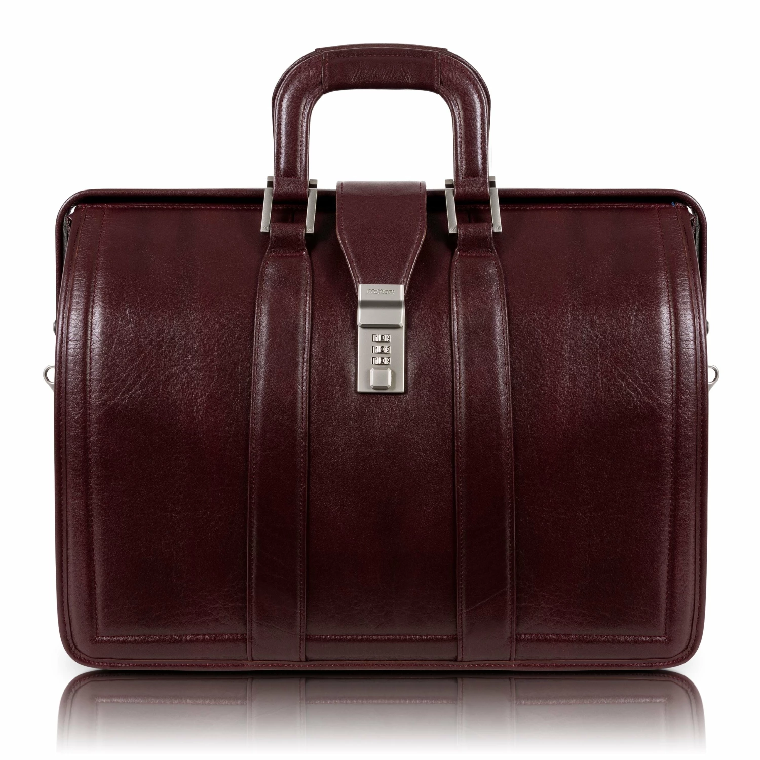 McKlein Morgan 17" Leather Litigator Laptop Briefcase Burgundy 3 McKlein Morgan 17" Leather Litigator Laptop Briefcase Burgundy