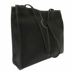 Piel Leather Medium Market Bag Assorted Colors -SAMSONITE Store MEDIUM MARKET BAG black side
