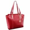 McKlein USA Alicia Leather Shoulder Tote Assorted Colors -SAMSONITE Store McKlein USA Alicia Leather Shoulder Tote Red