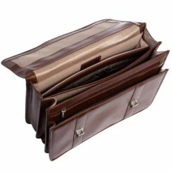 McKlein USA Flournoy Leather Double Compartment Laptop Briefcase Assorted Colors -SAMSONITE Store McKlein USA Flournoy Leather Double Compartment Laptop Briefcase brown open