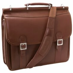 McKlein USA Halsted 15.6" Leather Double Compartment Laptop Briefcase Assorted Colors -SAMSONITE Store McKlein USA Halsted Leather Double Compartment Laptop Case brown strap