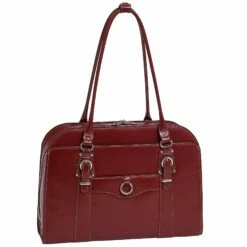 McKlein USA Hillside Leather Ladies Briefcase Assorted Colors -SAMSONITE Store McKlein USA Hillside Leather Ladies Briefcase red