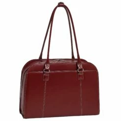 McKlein USA Hillside Leather Ladies Briefcase Assorted Colors -SAMSONITE Store McKlein USA Hillside Leather Ladies Briefcase red back
