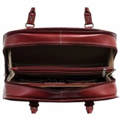 McKlein USA Hillside Leather Ladies Briefcase Assorted Colors -SAMSONITE Store McKlein USA Hillside Leather Ladies Briefcase red open