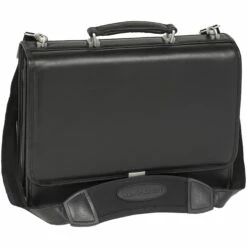 McKlein USA River North 15.4" Leather Triple Compartment Laptop Briefcase Black 9 McKlein USA River North 15.4" Leather Triple Compartment Laptop Briefcase Black -SAMSONITE Store McKlein USA River North Leather Triple Compartment Briefcase Black strap