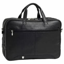 McKlein USA West Loop 15.6" Leather Expandable Double Compartment Briefcase Black 10 McKlein USA West Loop 15.6" Leather Expandable Double Compartment Briefcase Black -SAMSONITE Store McKlein USA West Loop Leather Expandable Double Compartment Briefcase Black back