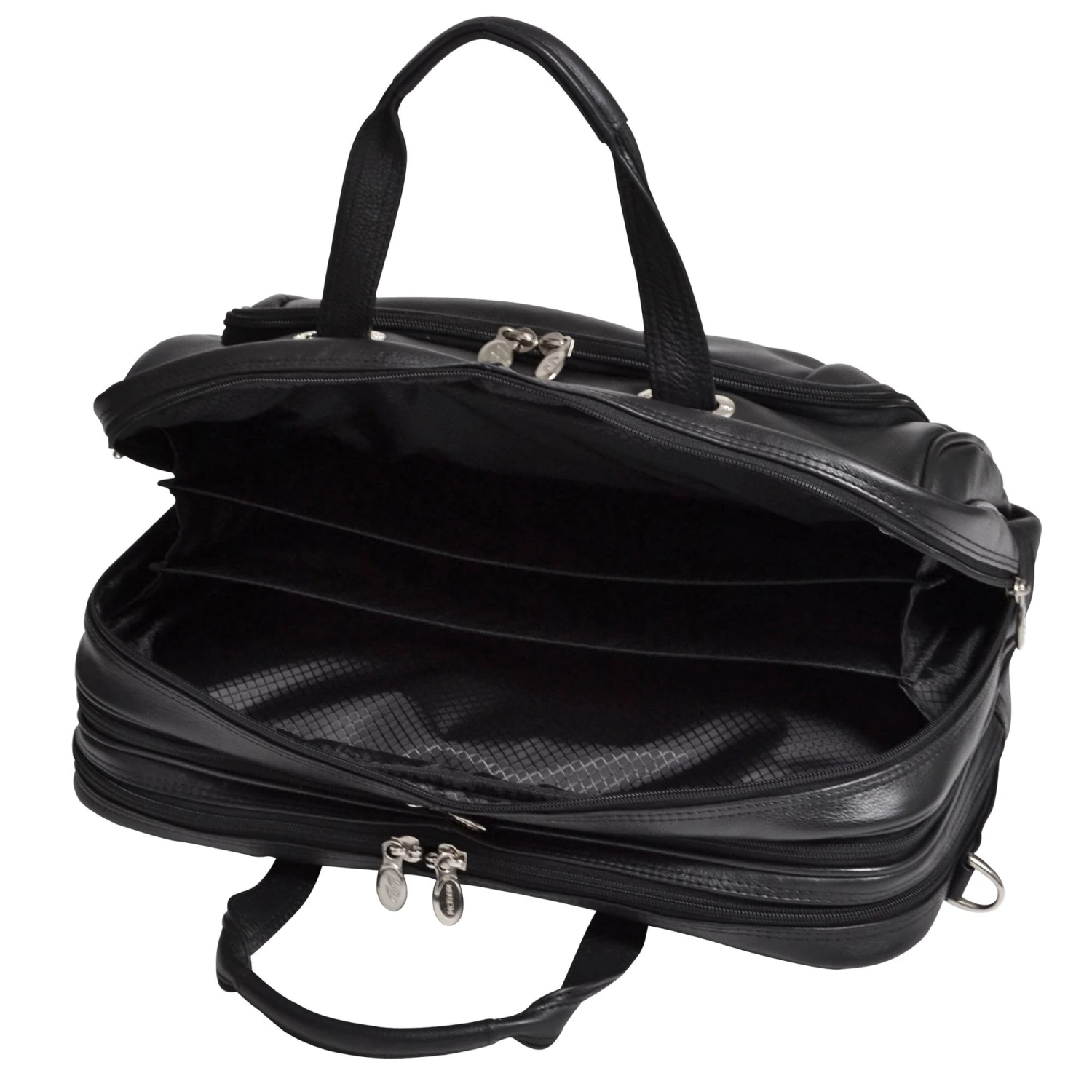 McKlein USA West Loop 15.6" Leather Expandable Double Compartment Briefcase Black 4 McKlein USA West Loop 15.6" Leather Expandable Double Compartment Briefcase Black - Image 2