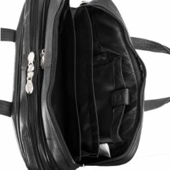 McKlein USA West Loop 15.6" Leather Expandable Double Compartment Briefcase Black 9 McKlein USA West Loop 15.6" Leather Expandable Double Compartment Briefcase Black -SAMSONITE Store McKlein USA West Loop Leather Expandable Double Compartment Briefcase Black open top