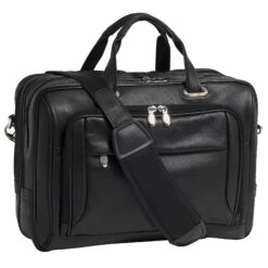 McKlein USA West Loop 15.6" Leather Expandable Double Compartment Briefcase Black 11 McKlein USA West Loop 15.6" Leather Expandable Double Compartment Briefcase Black -SAMSONITE Store McKlein USA West Loop Leather Expandable Double Compartment Briefcase Black strap