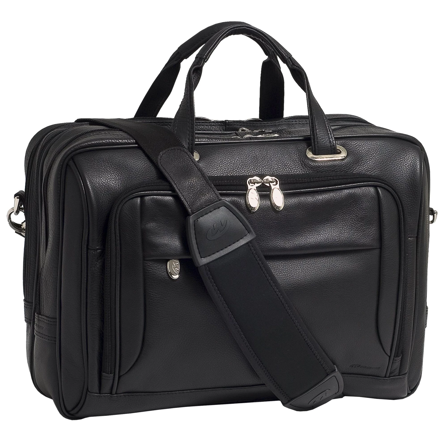 McKlein USA West Loop 15.6" Leather Expandable Double Compartment Briefcase Black 7 McKlein USA West Loop 15.6" Leather Expandable Double Compartment Briefcase Black - Image 5