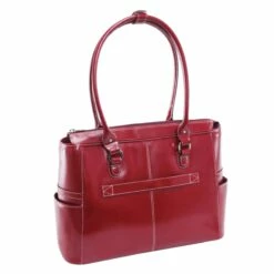 McKlein USA Willow Springs 15.6" Leather Ladies Laptop Briefcase Assorted Colors -SAMSONITE Store McKlein USA Willow Springs Leather Ladies Briefcase Red back