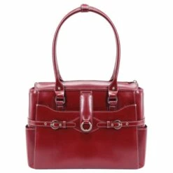 McKlein USA Willow Springs 15.6" Leather Ladies Laptop Briefcase Assorted Colors -SAMSONITE Store McKlein USA Willow Springs Leather Ladies Briefcase Red front
