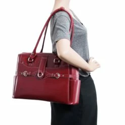McKlein USA Willow Springs 15.6" Leather Ladies Laptop Briefcase Assorted Colors -SAMSONITE Store McKlein USA Willow Springs Leather Ladies Briefcase Red wor4n