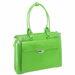 McKlein USA Winnetka 15.4" Leather Ladies' Laptop Briefcase With Removable Sleeve Assorted Colors -SAMSONITE Store McKlein USA Winnetka Leather Ladies Briefcase w Removable Sleeve green