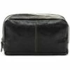 Jack Georges Voyager Leather Zip Toiletry Bag Black -SAMSONITE Store OYAGER TOILETRY BAG black