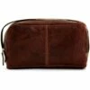 Jack Georges Voyager Leather Zip Toiletry Bag Brown -SAMSONITE Store OYAGER TOILETRY BAG brown
