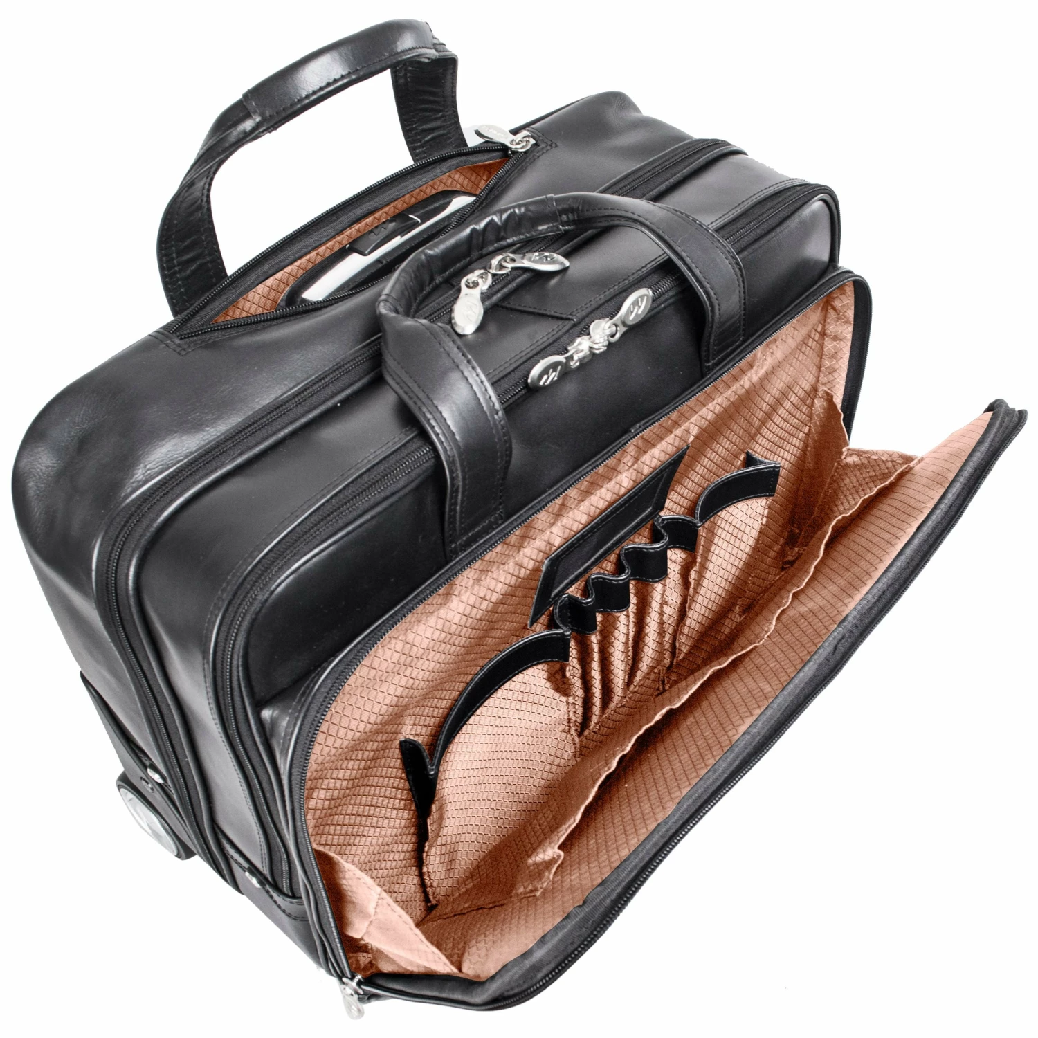 McKlein Bowery 15" Leather Wheeled Laptop Briefcase 6 McKlein Bowery 15" Leather Wheeled Laptop Briefcase - Image 4