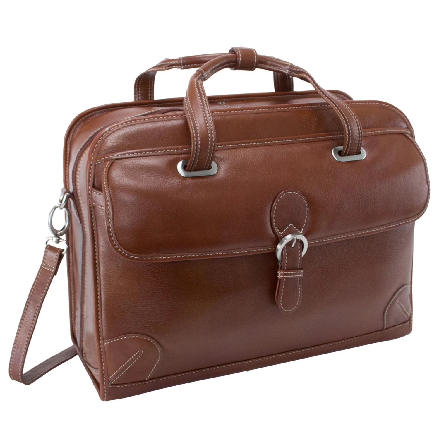 Siamod Carugetto 15.4" Leather Detachable Wheeled Laptop Briefcase 10 Siamod Carugetto 15.4" Leather Detachable Wheeled Laptop Briefcase - Image 8