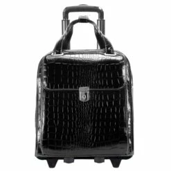 Siamod Novembre 15.6" Leather Ladies’ Vertical Detachable Wheeled Laptop Briefcase 16 Siamod Novembre 15.6" Leather Ladies’ Vertical Detachable Wheeled Laptop Briefcase -SAMSONITE Store Siamod Novembre Leather Ladies Vertical Detachable Wheeled Laptop Case Black front