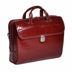 Siamod Settembre 15.4" Leather Medium Ladies Laptop Briefcase -SAMSONITE Store Siamod Settembre Medium Ladies Laptop Brief Cherry Red