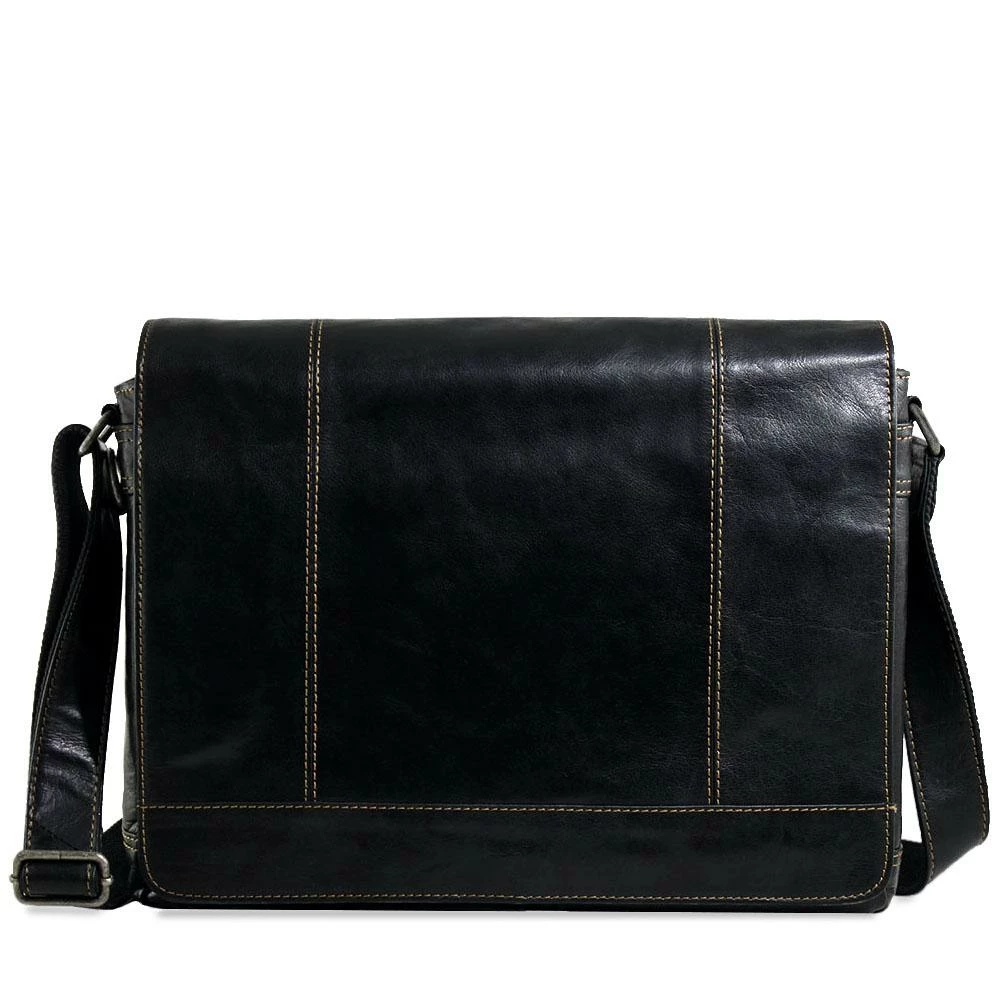 Jack Georges Voyager Full Size Messenger Bag Black 3 Jack Georges Voyager Full Size Messenger Bag Black
