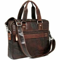 Jack Georges Voyager Slim Double Entry Top Zip Briefcase Brown -SAMSONITE Store VOYAGER SLIM DOUBLE ENTRY TOP ZIP BRIEFCASE back