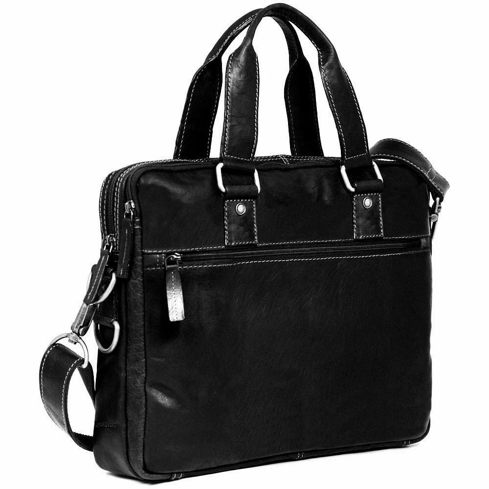 Jack Georges Voyager Slim Double Entry Top Zip Briefcase Black 3 Jack Georges Voyager Slim Double Entry Top Zip Briefcase Black