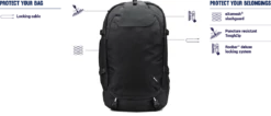 Pacsafe Ventursafe EXP55 Anti Theft Travel Pack Black 7 Pacsafe Ventursafe EXP55 Anti Theft Travel Pack Black -SAMSONITE Store Venturesafe EXP55 60341 1140x487 V2 01