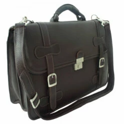 Piel Leather XXL Flapover Portfolio Assorted Colors -SAMSONITE Store XXL FLAP OVER PORTFOLIO choco side