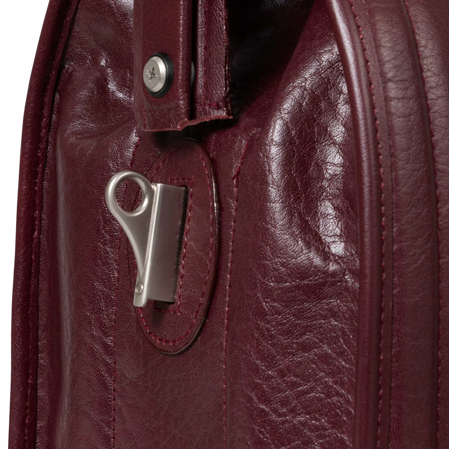 McKlein Morgan 17" Leather Litigator Laptop Briefcase Burgundy 10 McKlein Morgan 17" Leather Litigator Laptop Briefcase Burgundy - Image 8