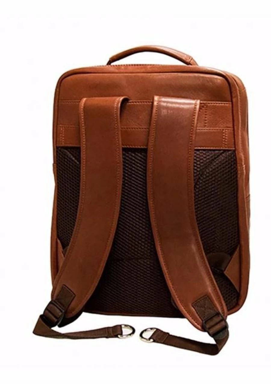Mancini Colombian Collection RFID Secure Backpack For Laptop And Tablet Cognac 5 Mancini Colombian Collection RFID Secure Backpack For Laptop And Tablet Cognac - Image 3