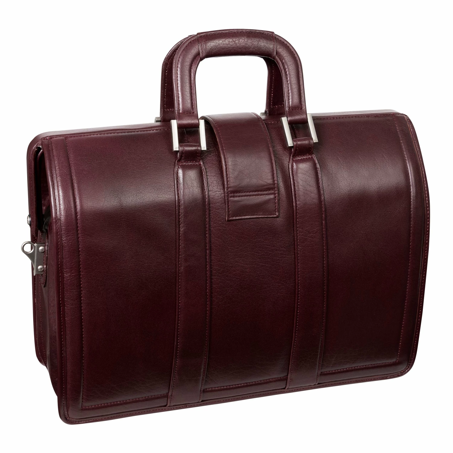 McKlein Morgan 17" Leather Litigator Laptop Briefcase Burgundy 6 McKlein Morgan 17" Leather Litigator Laptop Briefcase Burgundy - Image 4