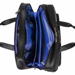 McKlein USA Wrightwood 17" Leather Wheeled Laptop Briefcase Black -SAMSONITE Store e05XEICQ