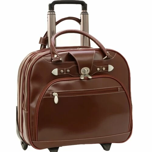 Mcklein REDWOOD | Leather Wheeled Ladies Laptop Case 6 Mcklein REDWOOD | Leather Wheeled Ladies Laptop Case - Image 4