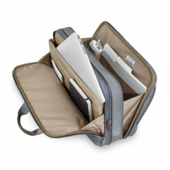 Briggs & Riley @work Medium Expandable Brief Black Or Grey -SAMSONITE Store kb425x 10i2