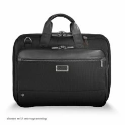 Briggs & Riley @work Medium Expandable Brief Black Or Grey -SAMSONITE Store kb425x 4f mgm