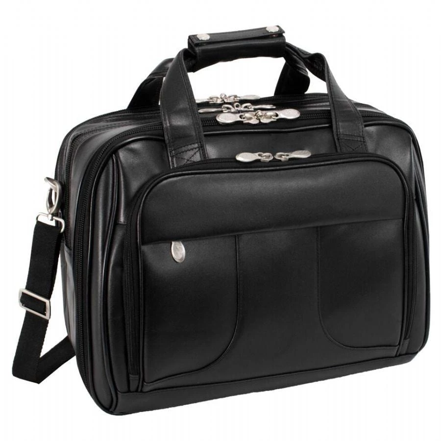 McKlein USA Chicago 15.6" Leather Patented Detachable Wheeled Laptop Overnight With Removable Briefcase Black 7 McKlein USA Chicago 15.6" Leather Patented Detachable Wheeled Laptop Overnight With Removable Briefcase Black - Image 5