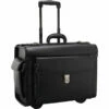 Mancini Leather Goods Wheeled Catalog Case Black -SAMSONITE Store wheeled catalog case black