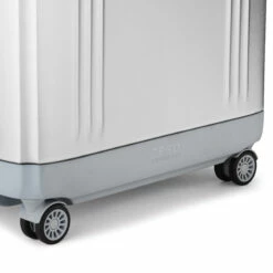 Zero Halliburton Pursuit Aluminum Large Travel Case -SAMSONITE Store zero 94230 05 silver wheel detail